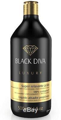 Ybera Black Diva Brazilian Keratin Hair Straightener 2 X 500ml/16 Oz Smoothing