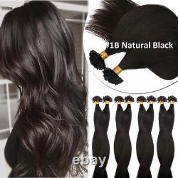 100/300PCS Extensions de Cheveux Humains Remy 100% U-Tip Pré-attachées en Fusion Keratin
