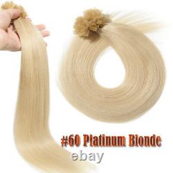 100s 200s U Conseil D'ongle Haute Fusion Keratin Remy Extensions De Cheveux Humains 16-24inch