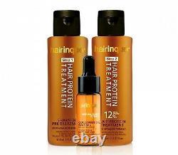 12% Kératine Brésilienne 24k Gold Therapy Hair Protein Treatment Shampooing Care Set