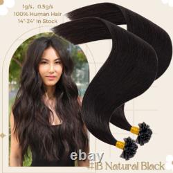 200S Fusion de Kératine U Tip Extensions de Cheveux Humains Remy Pré-Collées BLOND