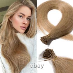 200 mèches I-Tip Stick Tip extensions de cheveux 100 % naturels pré-liées à la kératine fusion