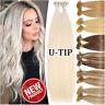 200strands U-tip Ongles 100% Remy Hair Extensions 1g Humaine Colle Pré Kératine
