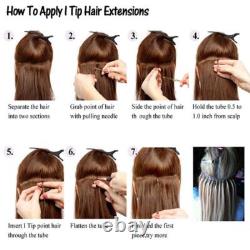 22 Extensions de Cheveux Humains 100% Remy Wavy Fusion Keratine I Tip Pré-Collées de 100g