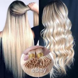 22 Extensions de Cheveux Humains 100% Remy Wavy Fusion Keratine I Tip Pré-Collées de 100g