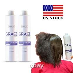 2 Bouteilles Grace Violet 33,8oz Kératine Brésilienne pour Lissage Capillaire