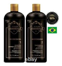 2 Pcs Kit Profesional Marroquí Ghair Progresivo Traitement Des Cheveux Brésiliens Kératin