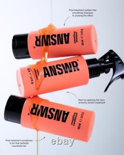 ANSWR Traitement capillaire à la kératine brésilienne à domicile pour tous types de cheveux, kératina para