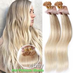BÂTON Kératine I-Tip Fusion Remy Cheveux Humains Extensions Épais 1g/s Double Dessiné US