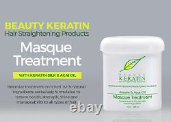 Beauty Keratin Protein Traitement De Cheveux Serrés D'une Journée 7-piece System