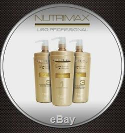 Brésilien Kératine Agi Max Nutrimax Blowout Traitement Des Cheveux Kit 3x1l Stra