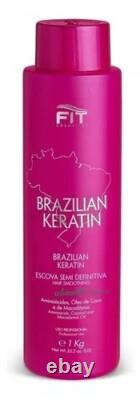 Brosse de lissage semi-permanent à la kératine brésilienne 1L Fit Cosmetics
