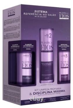 Cadiveu Plastica des Cheveux 3 étapes Kératine brésilienne + Cadiveu Lisse Magique 215 ml