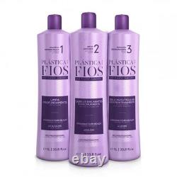 Cadiveu Plastica des Fils Kit Professionnel de Kératine Brésilienne 3x1L 33,8 oz chacun
