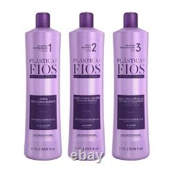 Cadiveu Plastica des Fils Kit Professionnel de Kératine Brésilienne 3x1L 33,8 oz chacun