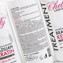 Chelly Cheveux Relaxer Kératine Traitement Brésilien Chocolate 32 Fl Oz