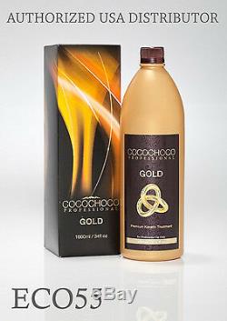 Cocochoco Gold Traitement De Défrisage Des Cheveux À La Kératine Brésilienne 34oz / 1000ml