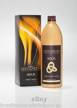 Cocochoco Gold Traitement De Lissage À La Kératine Pour Les Cheveux Au Sèche-cheveux Brésilien 1000 ML