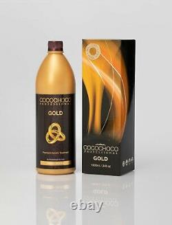 Cocochoco Pro Gold Kératin Brésilien Traitement De Salon Droit 1000ml 1l