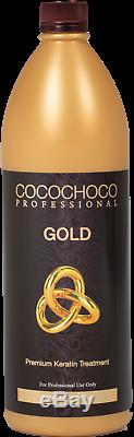 Cocochoco Pro Gold + Pure Kératine Brésilienne Droite 2x1000ml Traitement Des Cheveux