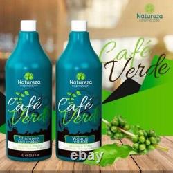 Cosmétiques naturels progressifs à base de café vert et kératine organique - 2 x 1 litre