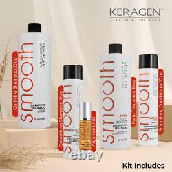 Crème lissante premium pour traitement capillaire à la kératine brésilienne, sans sulfate anti-