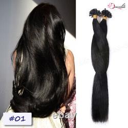 Déstockage Keratin Fusion Nail U Tip 1G Extensions de cheveux humains Remy pré-liées aux États-Unis