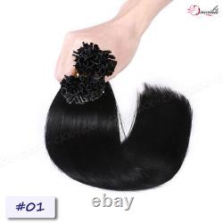 Déstockage Keratin Fusion Nail U Tip 1G Extensions de cheveux humains Remy pré-liées aux États-Unis