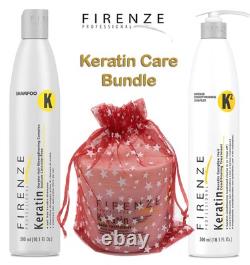 Ensemble de soins professionnels à la kératine Firenze : shampoing à la kératine, conditionneur intense Ensemble de soins professionnels à la kératine Firenze : shampoing à la kératine, conditionneur intense