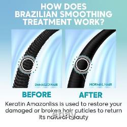 Ensemble de traitement capillaire à la kératine Amazonliss 8.45 Fl Oz Ingrédients naturels ACAI