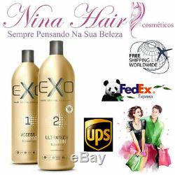 Exo Traitement Des Cheveux Ultratech Professionnel Lissage Brésilien 2 X 1lt. Gratuit Fedex