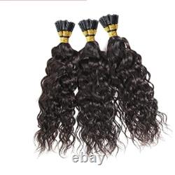 Extension de cheveux humains brésiliens I Tip ondulation souple effet vague d’eau, 100 g
