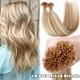 Extensions Capillaires 100 % Cheveux Humains Remy Pr&eacute;-li&eacute;s &agrave; La K&eacute;ratine, Pointe En U &agrave; La K&eacute;ratine, Blond Platine