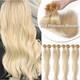 Extensions Capillaires Remy 100 % Cheveux Humains &agrave; K&eacute;ratine V&eacute;ritable Pr&eacute;-li&eacute;e, Pointes En U Pour Ongles, 14-24 &eacute;pais