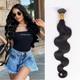 Extensions Capillaires Remy En Cheveux Humains Ondul&eacute;s Body Wave &agrave; Pointes Plates K Tip K&eacute;ratine Fusion 100 G