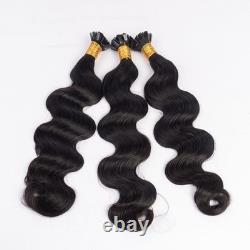 Extensions capillaires Remy en cheveux humains ondulés Body Wave à pointes plates K Tip kératine fusion 100 g