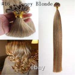 Extensions capillaires en cheveux humains à pointe en U à la kératine, fusionnées, à pointe en kératine, double tirage, cheveux Remy