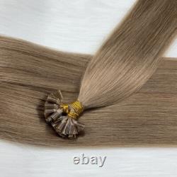 Extensions capillaires en cheveux humains à pointe en U à la kératine, fusionnées, à pointe en kératine, double tirage, cheveux Remy