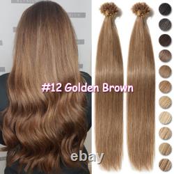 Extensions capillaires en kératine fusion U Tip à colle, cheveux humains Remy authentiques, tête complète 150 g