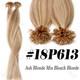 Extensions Capillaires En K&eacute;ratine Fusionn&eacute;es, Pointes Plates U, 100 % Cheveux Humains Remy, &eacute;pais, Pr&eacute;-bond&eacute;s