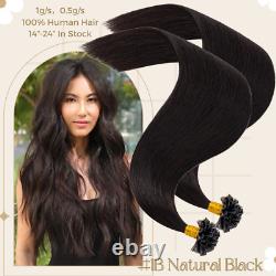 Extensions de Cheveux Humains Remy Épais U Tip Prémontées en Kératine 1G 150G Full Head