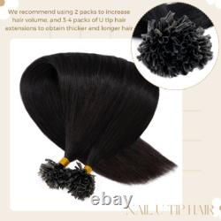 Extensions de Cheveux Humains Remy Pré-Collés en U Tip Fusion Invisible 1G Keratin US
