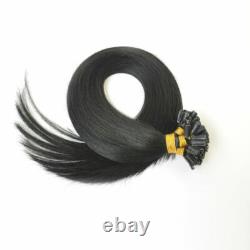 Extensions de Cheveux Humains Remy Réels en U avec Fusion de Colle en Kératine Pré-collée de 16 à 26 pouces