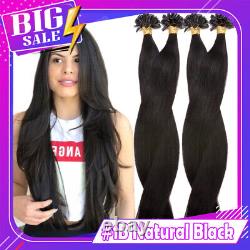 Extensions de Cheveux Humains Remy U Tip en Kératine Pré-assemblées Fusion Complète 100G