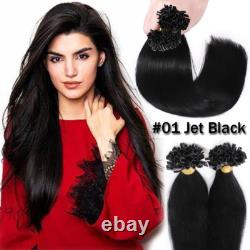 Extensions de Cheveux Humains Remy avec Pointes en U en Fusion de Kératine Pré-attachées 300 Mèches ÉPAISSES