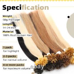 Extensions de Cheveux Pré-collées Remy en Vrai Cheveux Humains avec Pointes en U, Fusion de Kératine Épaisse de 200G