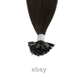 Extensions de cheveux K Tip Keratin Stick vierge humain pré-lié 100 mèches 1g/mèche
