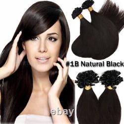 Extensions de cheveux humains 100% Remy à chaud en kératine préliée en U de 100g US