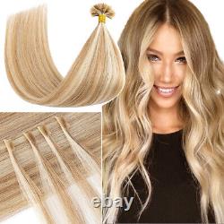 Extensions de cheveux humains 100% Remy à fusion de kératine pré-collée en forme de U Nail AAAA+