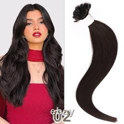 Extensions de cheveux humains 100% Remy à pointes en U fusion de kératine pré-collées 50S-200S 8A